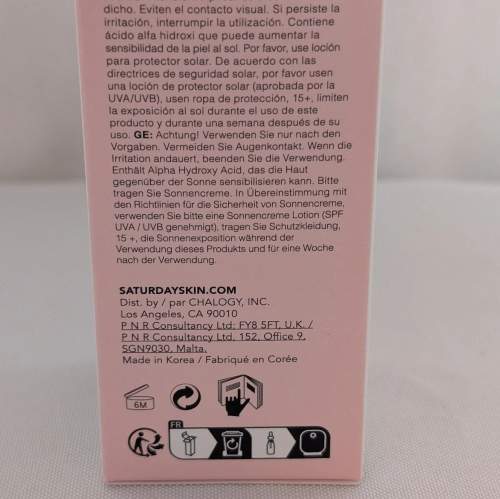 Saturday Skin Pore Active Treatment with Glycolic Acid NIB
